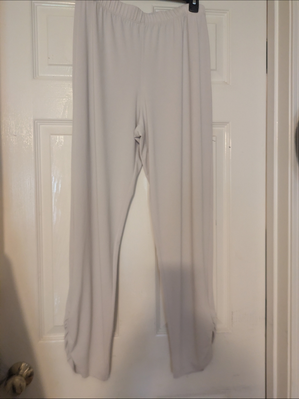 George Simonton Pale Gray Wide-Leg Pull-On Trousers